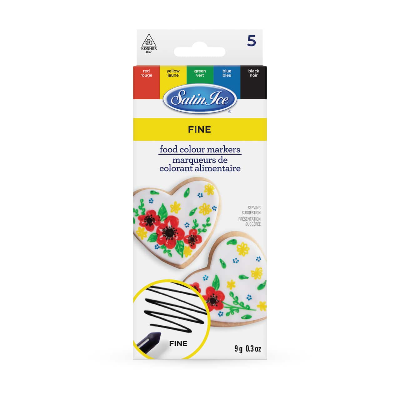Satin Ice® Fine Tip Food Colour Markers Set